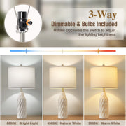 Lumi Ceramic Table Lamp Set – Pair of 2
