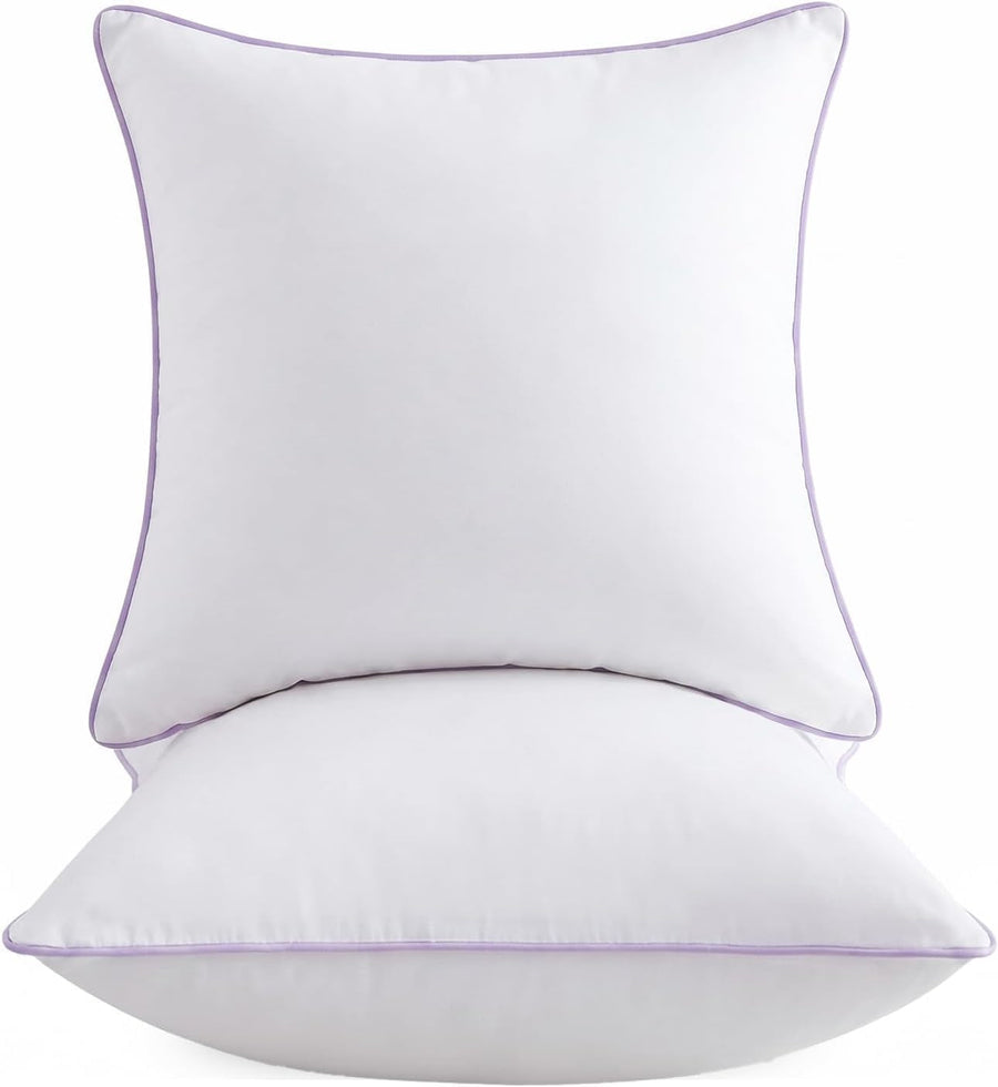 Hypoallergenic Throw Pillow Inserts – 20" × 20", Set of 2