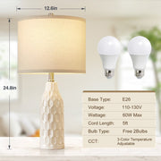 Lumi Ceramic Table Lamp Set – Pair of 2