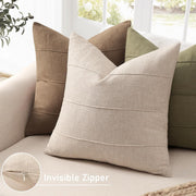 Natural Beige Textured Cushion Covers - Bundle Of Two