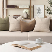 Natural Beige Textured Cushion Covers - Bundle Of Two